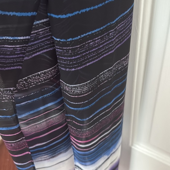 Vince Camuto Black and Multi Color Maxi Dress with Sheer Overlay - Picture 8 of 13